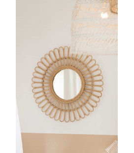 Miroir Ellen Rond Rotin Naturel 60cm