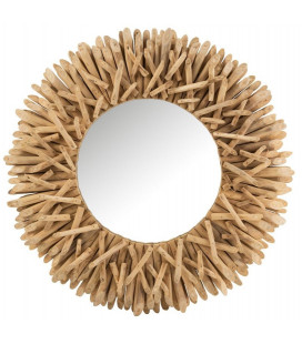 Miroir Branches Teck Naturel 81cm