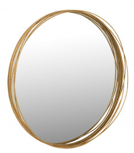 Miroir Aurora Rond Métal Doré 92cm