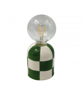 Lampe décorative Carreau vert H19,7cm