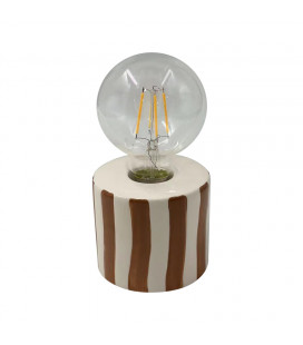 Lampe décorative Rayure marron H19,7cm