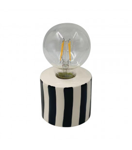 Lampe décorative Rayure noire H19,7cm