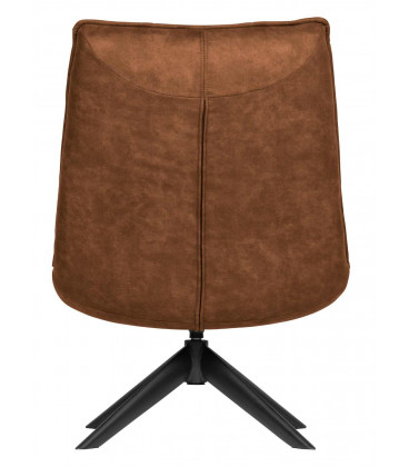 Fauteuil Pivotant Jouke Cuir Artificiel CognacWOOOD by De Eekhoorn