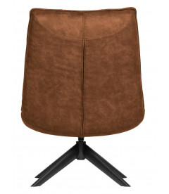 Fauteuil Pivotant Jouke Cuir Artificiel CognacWOOOD by De Eekhoorn Fauteuil Pivotant Jouke Cuir Artificiel CognacWOOOD by De Eekhoorn
