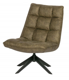 Fauteuil Pivotant Jouke Cuir Artificiel Kaki Fauteuil Pivotant Jouke Cuir Artificiel Kaki