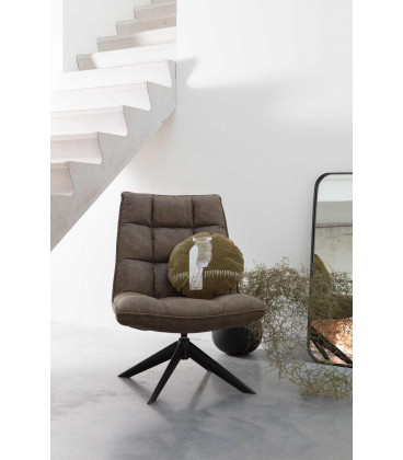 Fauteuil Pivotant Jouke Cuir Artificiel Kaki
