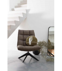 Fauteuil Pivotant Jouke Cuir Artificiel Kaki Fauteuil Pivotant Jouke Cuir Artificiel Kaki