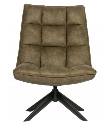 Fauteuil Pivotant Jouke Cuir Artificiel Kaki