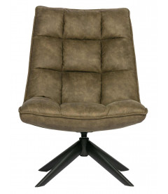 Fauteuil Pivotant Jouke Cuir Artificiel Kaki Fauteuil Pivotant Jouke Cuir Artificiel Kaki