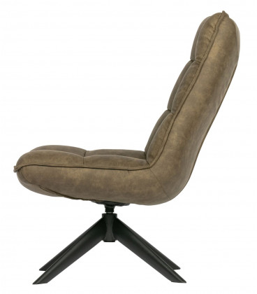 Fauteuil Pivotant Jouke Cuir Artificiel Kaki