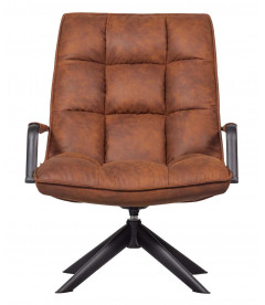 Fauteuil Pivotant Jouke Cuir Artificiel Cognac