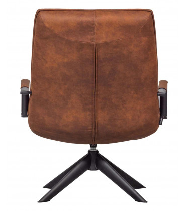 Fauteuil Pivotant Jouke Cuir Artificiel Cognac