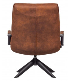 Fauteuil Pivotant Jouke Cuir Artificiel Cognac