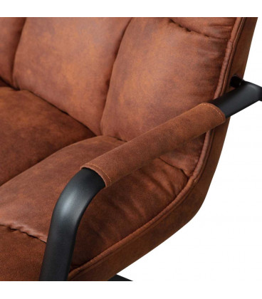 Fauteuil Pivotant Jouke Cuir Artificiel Cognac
