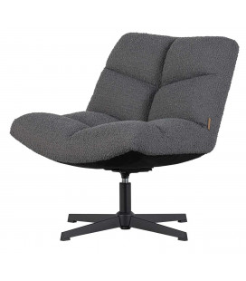 Fauteuil Pivotant Vinny Bouclé Gris