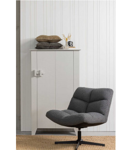 Fauteuil Pivotant Vinny Bouclé Gris