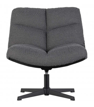 Fauteuil Pivotant Vinny Bouclé Gris