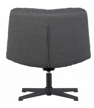 Fauteuil Pivotant Vinny Bouclé Gris