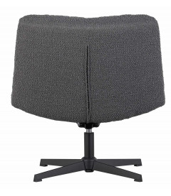 Fauteuil Pivotant Vinny Bouclé Gris