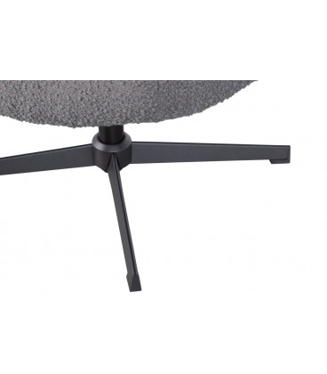Fauteuil Pivotant Vinny Bouclé Gris
