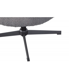 Fauteuil Pivotant Vinny Bouclé Gris