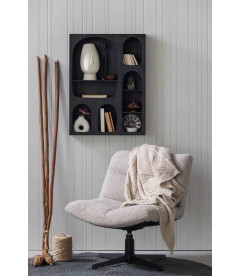 Fauteuil Pivotant Vinny Bouclé Sable Fauteuil Pivotant Vinny Bouclé Sable