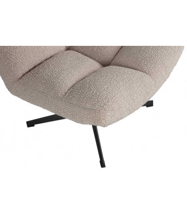 Fauteuil Pivotant Vinny Bouclé Sable