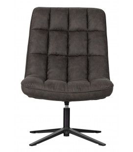 Fauteuil Pivotant Dirkje Cuir Artificiel Noir 2