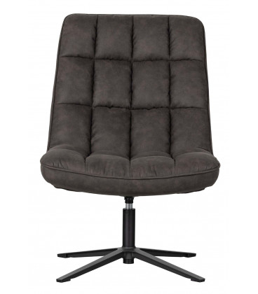 Fauteuil Pivotant Dirkje Cuir Artificiel Noir