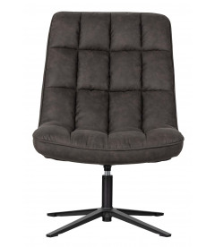 Fauteuil Pivotant Dirkje Cuir Artificiel Noir