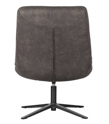 Fauteuil Pivotant Dirkje Cuir Artificiel Noir