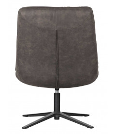 Fauteuil Pivotant Dirkje Cuir Artificiel Noir
