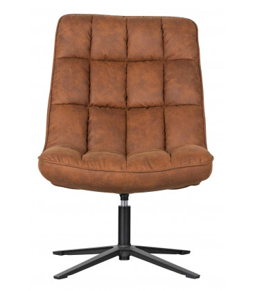 Fauteuil Pivotant Dirkje Cuir Artificiel Cognac