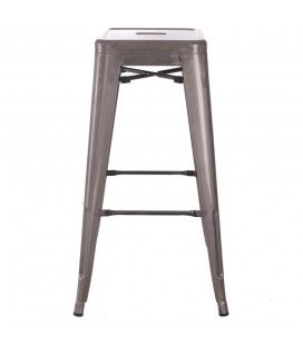 Lot de 2 Tabourets Bar Patine Argent Dallas 2