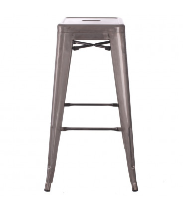 Lot de 2 Tabourets Bar Patine Argent Dallas