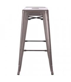 Lot de 2 Tabourets Bar Patine Argent Dallas