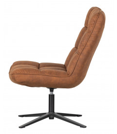 Fauteuil Pivotant Dirkje Cuir Artificiel Cognac Fauteuil Pivotant Dirkje Cuir Artificiel Cognac