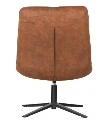 Fauteuil Pivotant Dirkje Cuir Artificiel Cognac