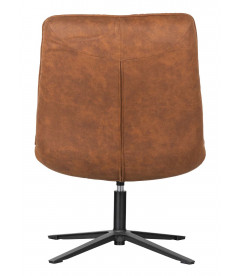 Fauteuil Pivotant Dirkje Cuir Artificiel Cognac Fauteuil Pivotant Dirkje Cuir Artificiel Cognac