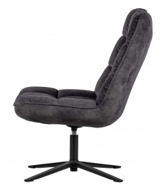 Fauteuil Pivotant Job Velours Gris