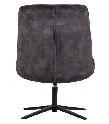 Fauteuil Pivotant Job Velours Gris