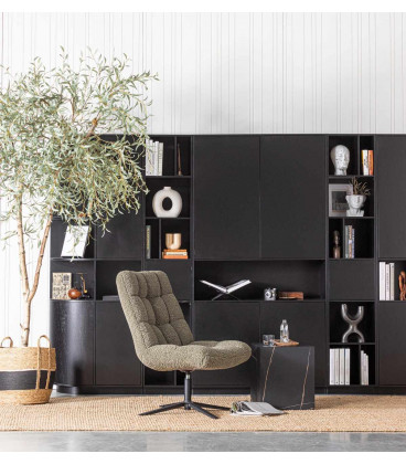 Fauteuil Pivotant Job Teddy Vert