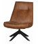Fauteuil Pivotant Skyler Cuir Artificiel Cognac