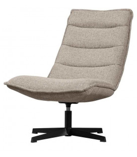 Fauteuil Nika Pivotant Bouclé Taupe