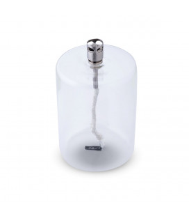 Lampe à huile Cylindre Chromé 10cm L