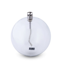 Lampe à huile Ronde Chromé 13cm L