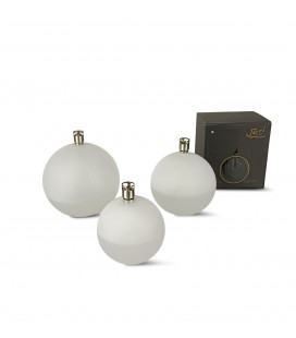Bougie Éternelle Ronde Chromé Givré PM 9cm 2
