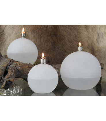 Bougie Éternelle Ronde Chromé Givré PM 9cm