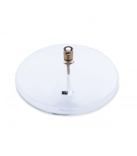 Lampe à huile Galet Laitonnée 18cm L