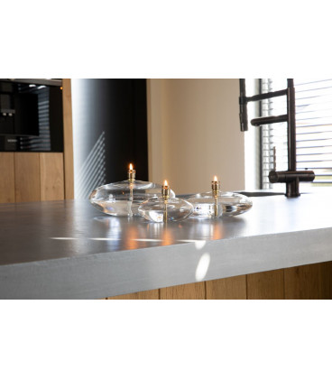 Bougie Éternelle Galet Laitonnée GM 18cm